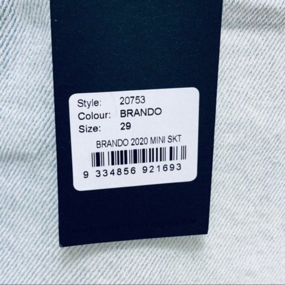 NWT One Teaspoon • High-Waist Denim Mini Skirt, 29 - Picture 15 of 16